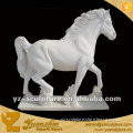 beautiful outdoor decoration life size white marble horse statue